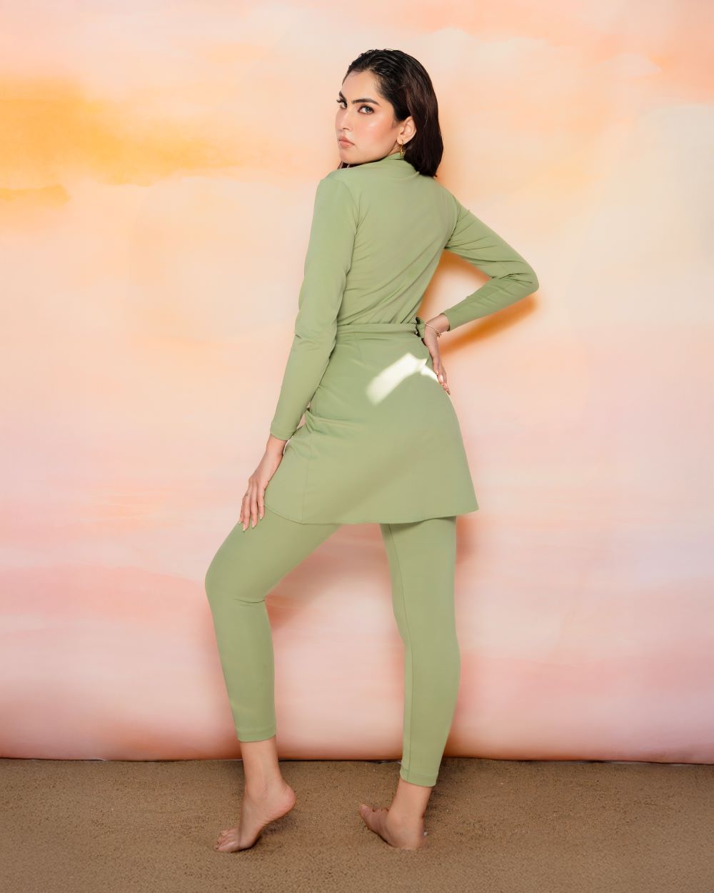 Cove wrap-tulip skirt